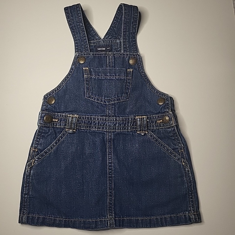 BABY GAP Denim Overall‎ Dress Skirtall Size 12-18 Months